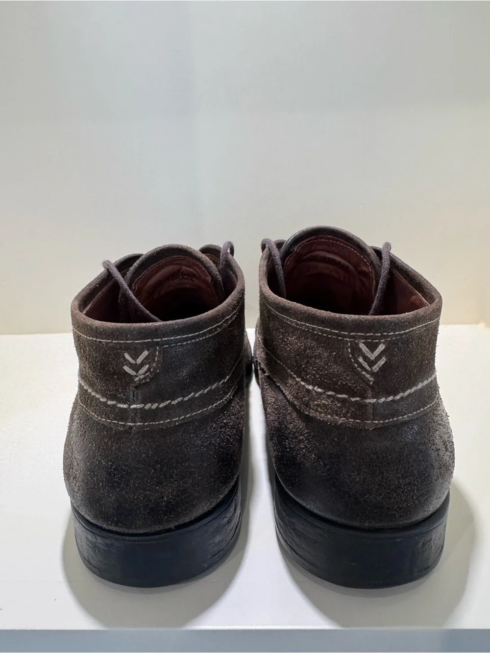 John Varvatos Brown Nubuck Derby Shoes